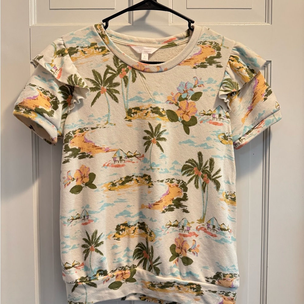 LC Lauren Conrad Tropical Paradise Fleece Tee